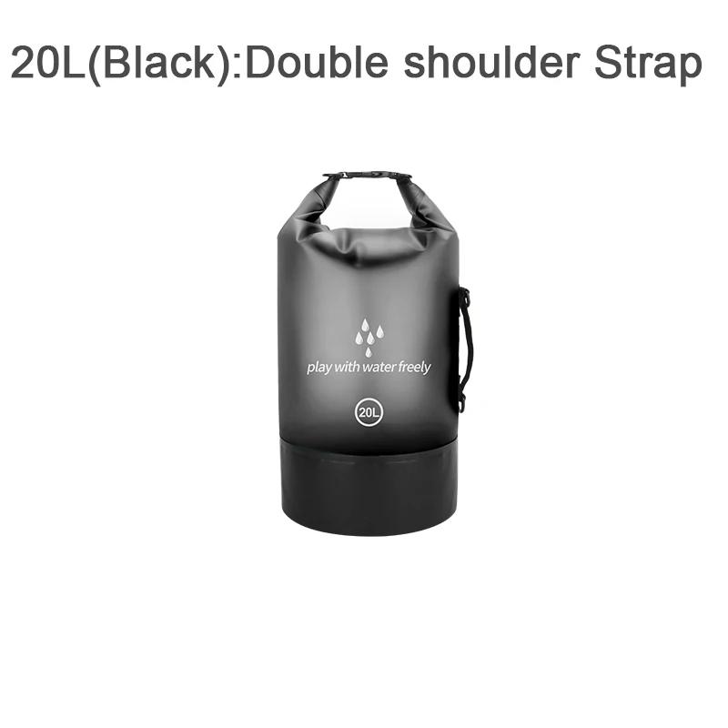 PVC Waterproof Dry Bag 2L/5L/10L/20L Outdoor Diving Foldable Man Women Beach Swimming Bag Rafting River Ocean Backpack