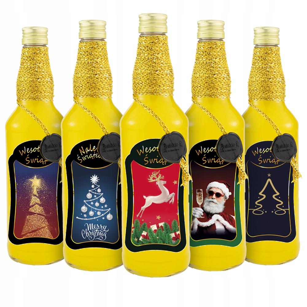 10X Premium Monopol 500Ml Christmas Bottles For Liqueurs