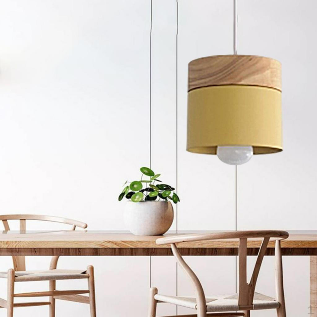 Ceiling Pendant Light with Wood Pattern , Hanging Lighting Fixtures for Living Rooms, Dining Room,