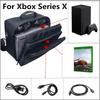 Двухслойная сумка для переноски игровой консоли Xbox Series X/S, беспроводных контроллеров и аксессуаров, водонепроницаемая защитная сумка на плечо