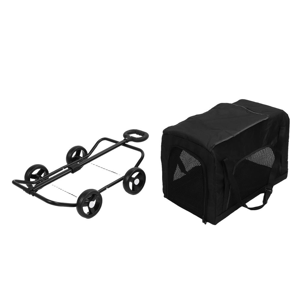 Dog Carrier with 4 Wheels Portable Rolling Cat Carrier Small Pet Stroller with Telescope Handle for Traveling Camping