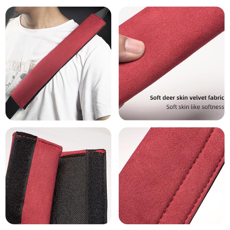 1Pcs Car Seat Belt Cover Shoulder Protection Pad For Alfa Romeo MiTo 147 Giulia 156 159 Stelvio Tonale 33 Stradale 4C GiuliettaOY5