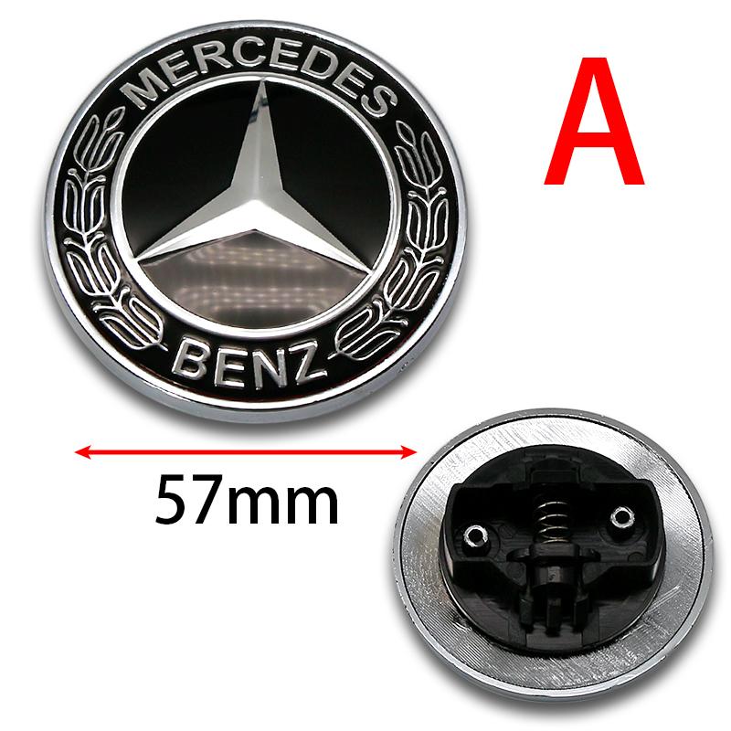 AAVX1 1pc 57mm ABS Car Front Hood Logo Emblem for Mercedes Benz AMG W204 W205 W212 W213 W177 W246 GLA GLC CLA Bonnet Badge Accessory