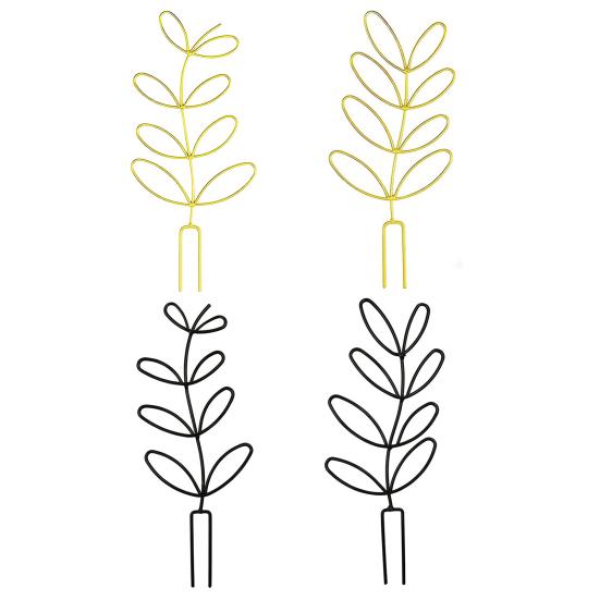 Metal Plant Trellis Leaf Shape Plant Support Frame Planter Insert Wire
