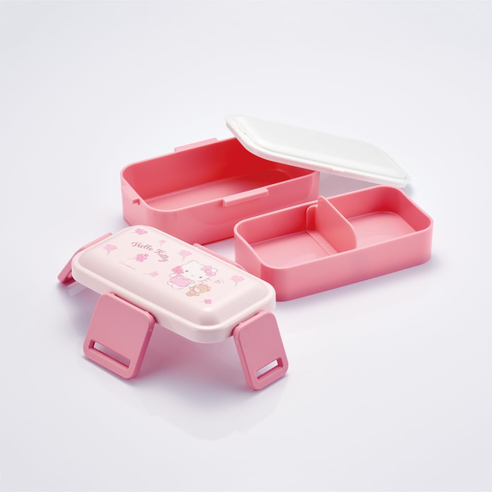 Skater Bento Box Hello Kitty Flower Wreath Sanrio 600 мл антибактериальная пушистая крышка-купол 2 яруса для женщин Сделано в Японии PFLW4AG-A