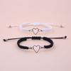 2Pcs Love Heart Couple Bracelet For Lover Women Men Hand Crafted Adjustable Rope Friends Relationship Matching Bracelets Jewelry