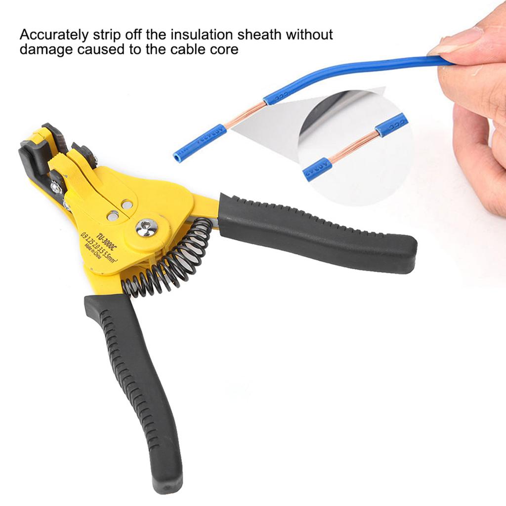 Automatic Wire Stripper Pliers Electricians Cable Stripping Tool 0.9 1.25 2.0 3.5 5.5mm