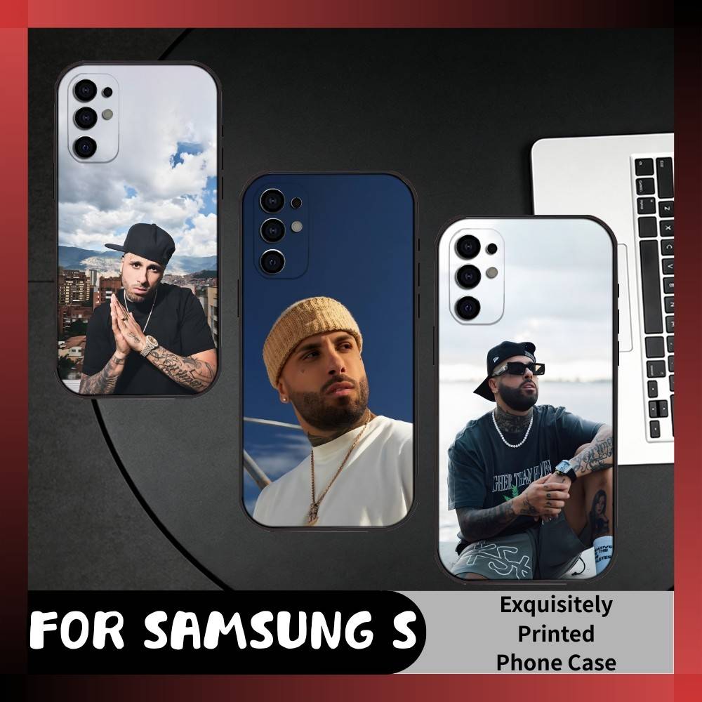 Чехол для телефона Travesuras Nicky Singer J-Jam для Samsung S25, S24, S21, S22, S23, S20, Ultra, S26, Plus, Fe, Note, 5G Черная крышка