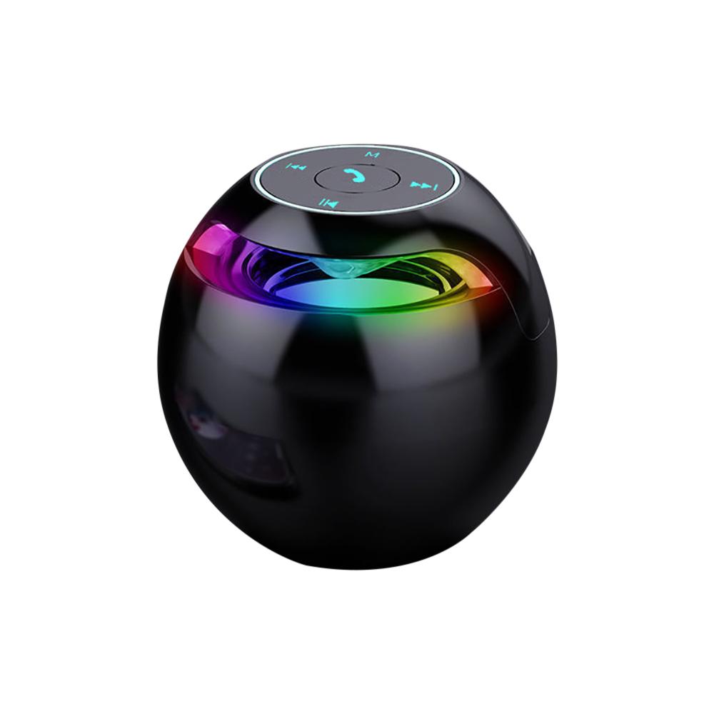 New Clock Colorful Night Lights Bluetooth Speaker Mini Portable Home Bluetooth Speaker With LED Display TF Card MP3 USB Charging