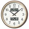 Часы Seiko Аналоговые настенные часы с температурой и влажностью Коричневые 290 x 50 мм Подходят для расширенного KX275B, Радиоуправляемый календарь, Дисплей,