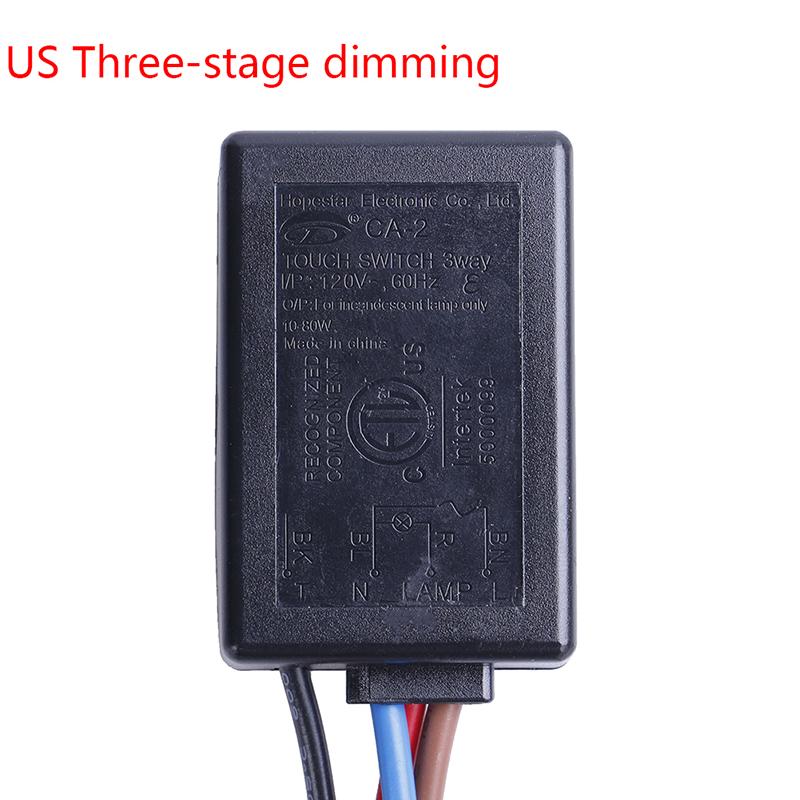 США/ЕС 0,3А/0,8А LD-600S Встроенный 3-позиционный сенсорный диммер-выключатель США ЕС 220В-240В 20Вт-150Вт