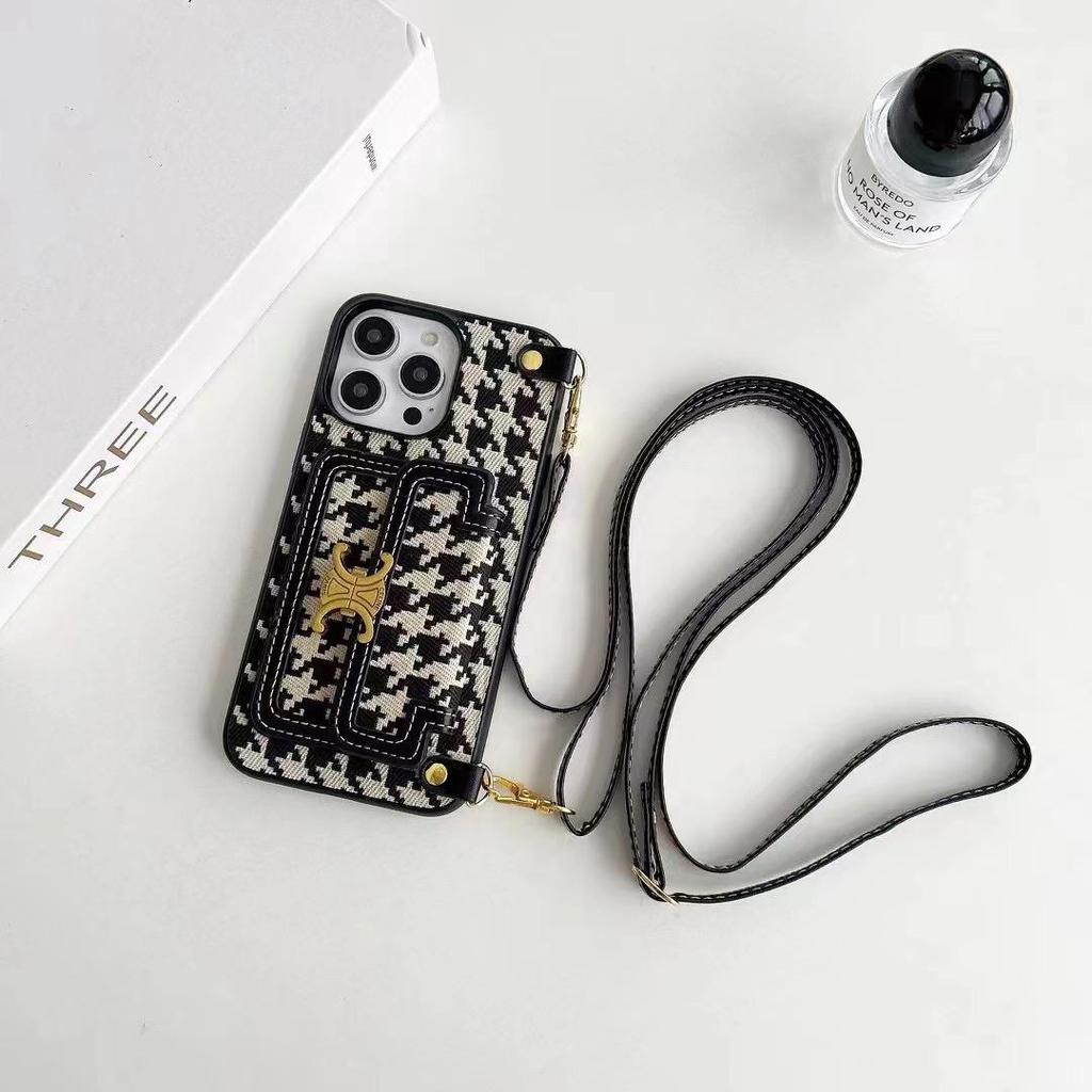 Женский наплечный чехол для телефона и держатель для карт для Apple 15 Pro Max/14 Pro - Защитный с кошельком для монет и слотом для карт.