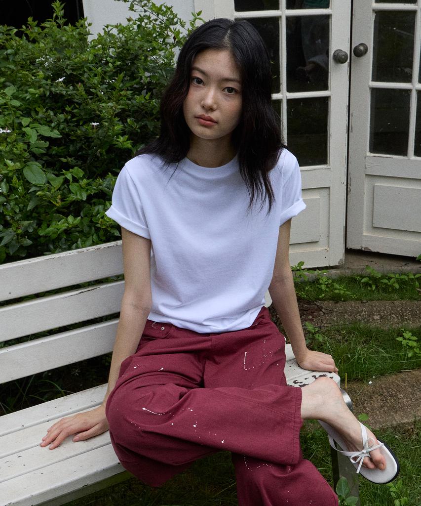 НАСТРОЕНИЕ ВНУТРИ ЖЕНЩИНЫ (Женщина) Цветовой набор Essential Layered Crop Half Tee_Серый