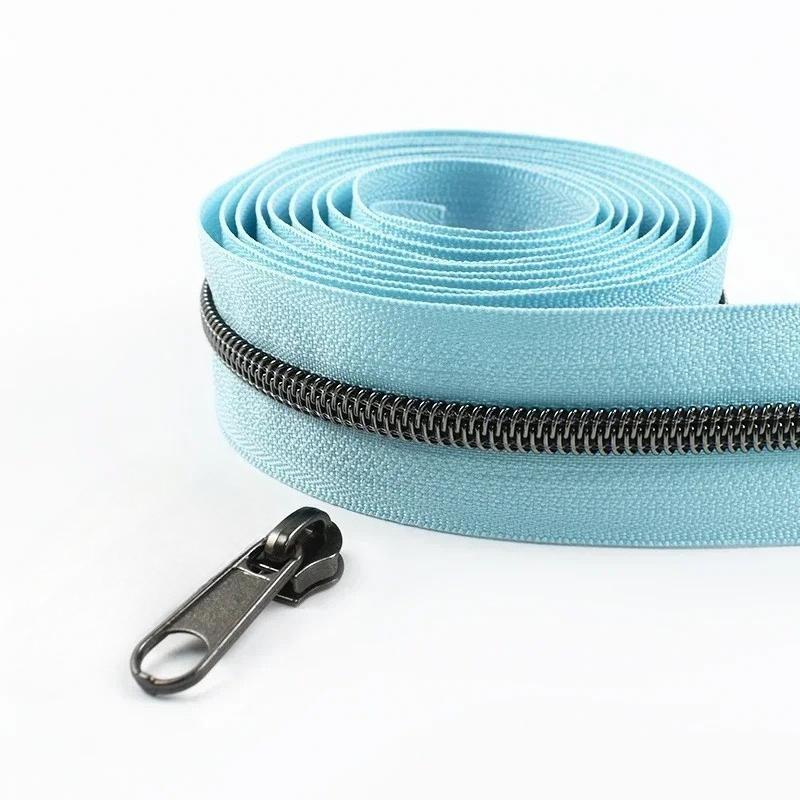 2/3/4/5M Meetee 5# Nylon Coil Zipper Tape + Zippers Slider Head for Garment Sewing Zip Closure Repair Kit Replacement Accessory