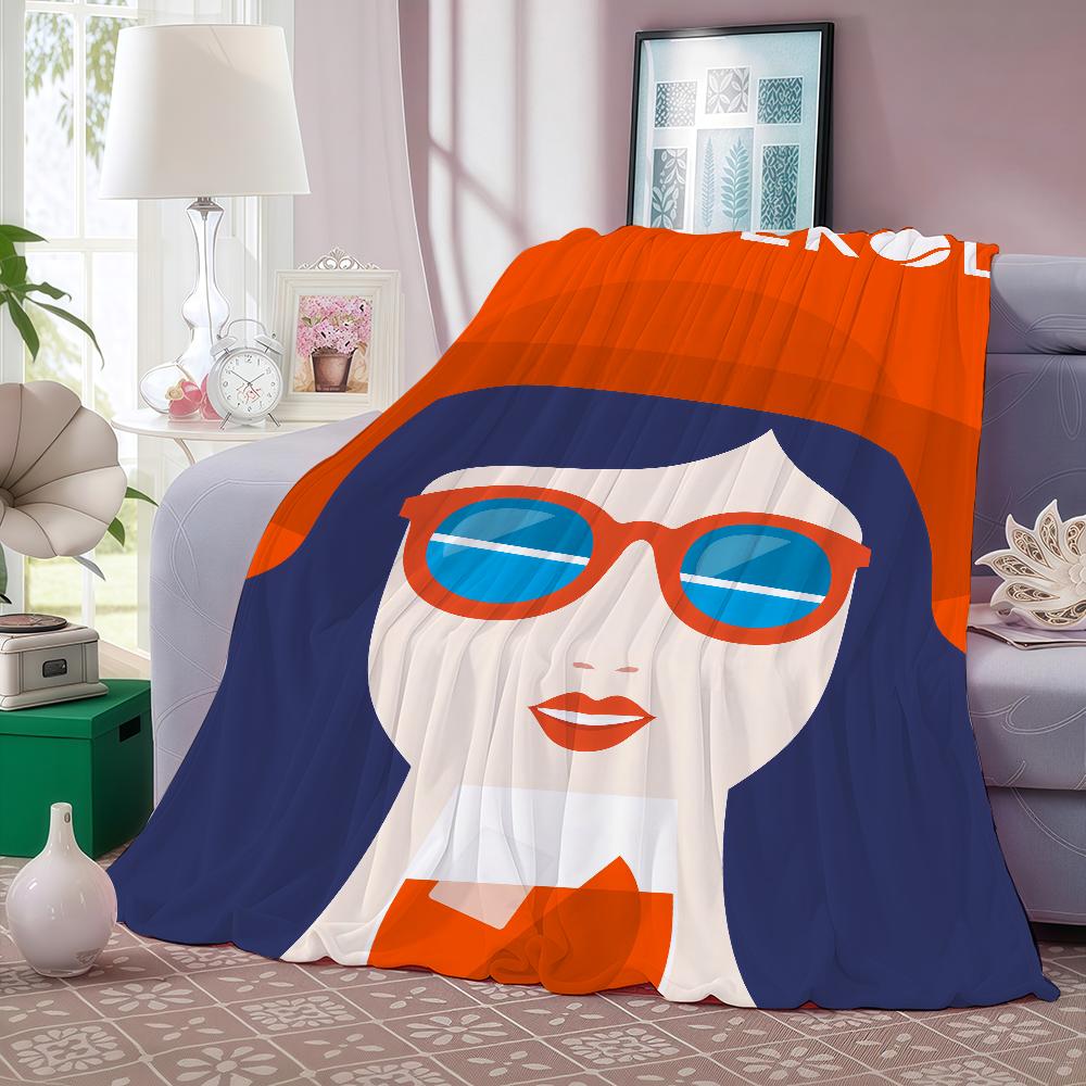 Aperols Spritz Flannel Blanket Warm And Soft Suitable For Bedroom Living Room Sofa Bed Office Travel Camping