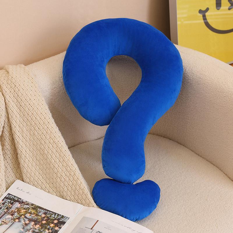Neck Question Mark Pillow Plush Toy Cartoon Stuffed Doll Cute Decorative Cushion
