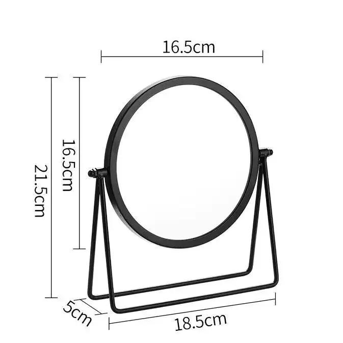 Vintage Nordic Dressing Table Makeup Mirror Portable Revolving Bathroom Dressing Mirror Bathroom Accessories Decoration Mirrors