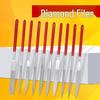Assorted Diamond Electroplated Files: Flat, Square, Triangular, and Semi-circular Models, 3x140
