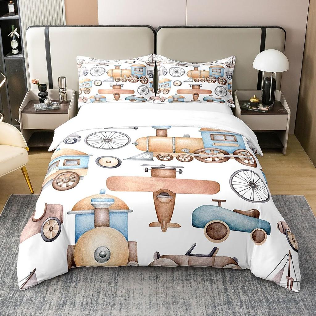 Комплекты пододеяльников для самолетов размера Queen King, комплект постельного белья с рисунком самолета для детей, мальчиков, девочек, авиационная тематика, пододеяльник