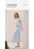 Lace embroidered top+half skirt two-piece set