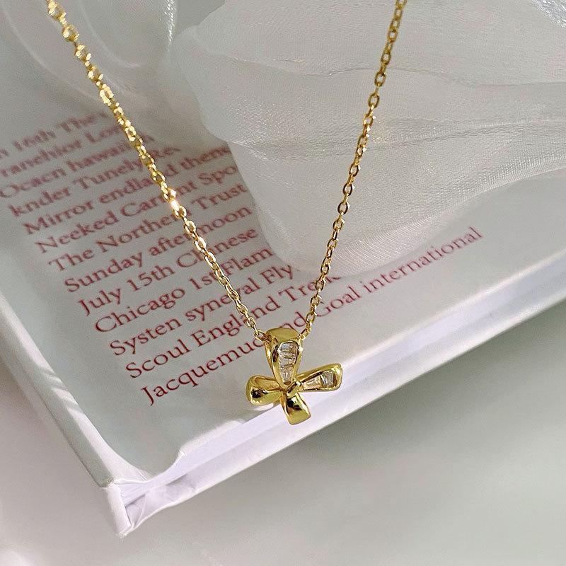 Милое ожерелье-бантик, милое и легкое, роскошное ожерелье на ключицу, новый стиль для женщин