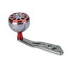 1Pc Durable Metal Handle Part Accessory for Abu Round Baitcast Fishing Reel(Red)