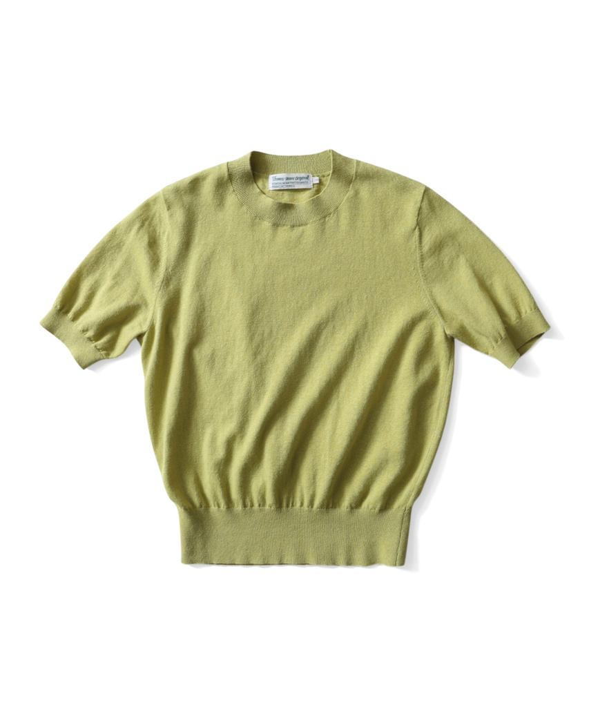 THOMASMORE Linen Cotton Half Knit - Avocado