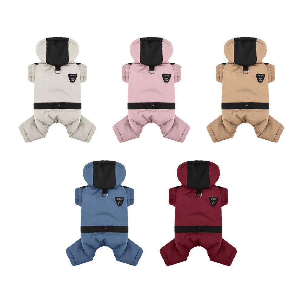 Осень и зима новая одежда для домашних питомцев, собак, одежда для щенков, тедди, чем медведь, уличная четырехлапая одежда с хлопковой подкладкой, теплая одежда с хлопковой подкладкой, толстовка с капюшоном