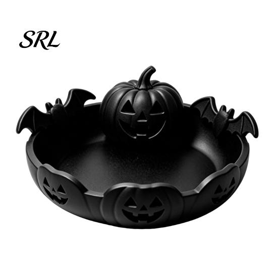 Minimalist Desktop Organizer 3D Printed Pumpkin Jewelry Holder, Spooky Halloween Trinket Tray for Keys, Matte Texture Ornament Rings, Earrings,