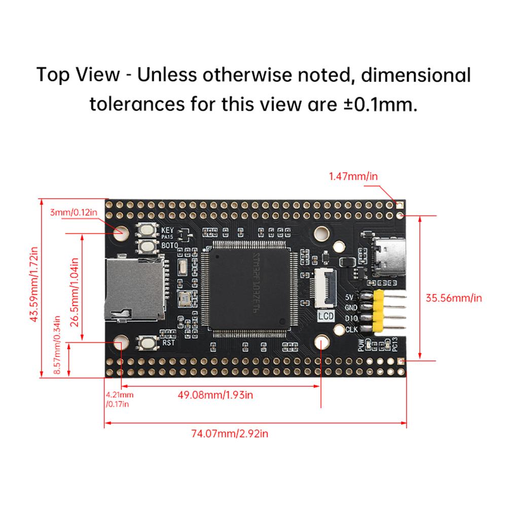 Плата разработки ядра STM32F103ZET6/STM32F407ZGT6 Плата для изучения системы Плата разработки ядра STM32 Модуль Type-C