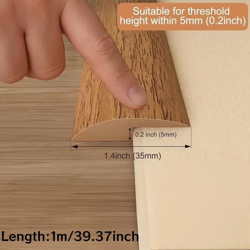 1PC 1mx3.5cm Self Adhesive Wood Grain PVC Strip Easy Install Floor Transition Sealing for Home Decoration Edge Trim Strip Home A