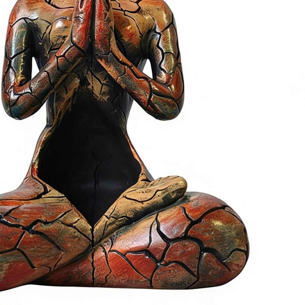 Статуя для медитации Подсвечник Zen для медитации Скульптура Йоги из смолы Настольное украшение Для духовного искателя Осознанность