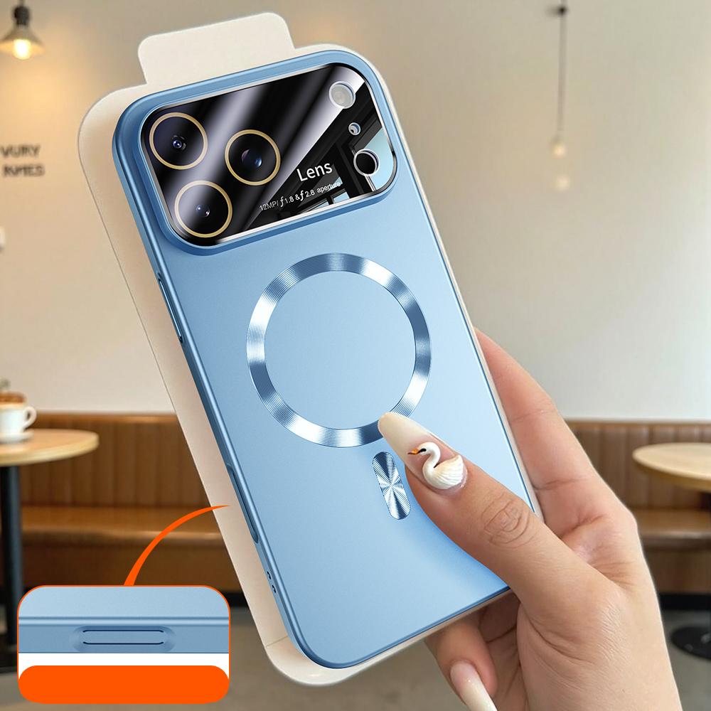 Ультратонкий AG чехол для Magsafe для iPhone 17 16 15 14 Pro Max Магнитный Матовый Гладкий Беспроводная зарядка Стекло камеры Funda