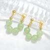 New Chinese Ruyi Transfer Bead Ear Buckle, Retro Niche High-end Handmade Four Hetian Jade Earrings