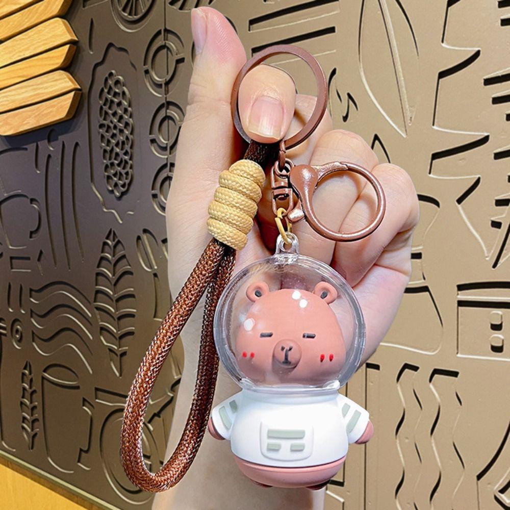 Брелок с изображением астронавта Капибалы, силикагель, брелок с капибарой, сумка с животными, подвесная сумка для мальчиков