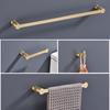 Brushed Gold Bathroom Accessories Towel Bar Bath Robe Hook Brass Knurled Bathroom Hardware Set Shelf for Towels Paper Tissue Hol