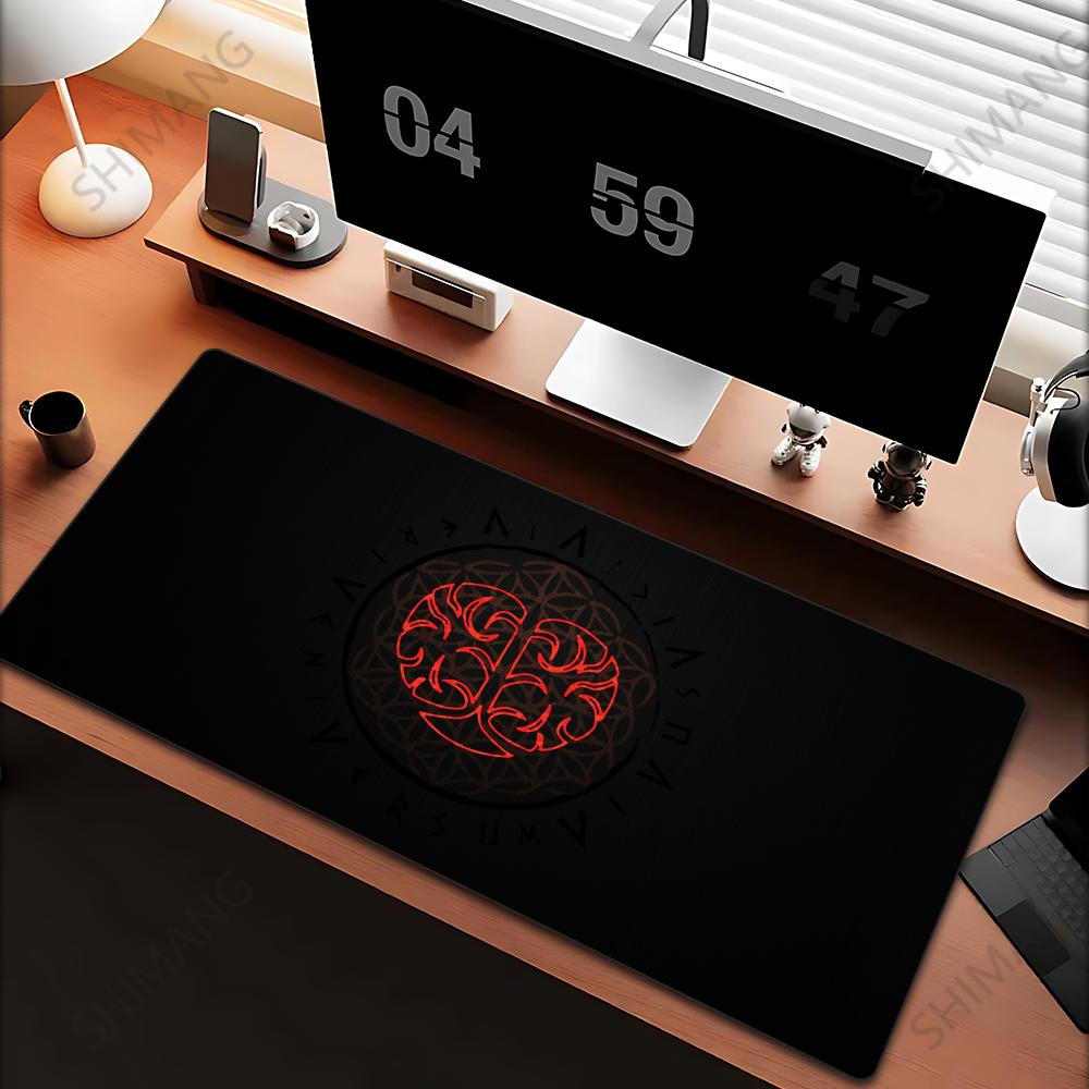 VikingVegvisir Logo Mousepad INS Tide Large Thickened Mouse Pad Oversized Gaming Keyboard Notebook Table Mat for PC Computer