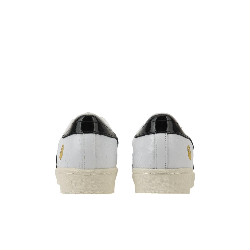 BAPE x adidas Superstar Винтажный Белый Черный Унисекс Кроссовки Облачно-Белый Основной Черный Молочно-Белый JR2701