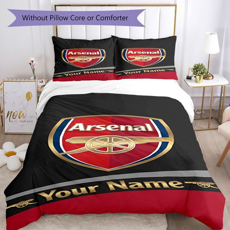 Arsenal F.c. Customize Text Bed Linens Suitable for Living Rooms Wrinkle Resistant Bedroom Decor Wedding Party GiftLuxury Gift for Birthday,