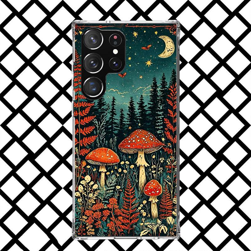 Colorful Mushroom Phone Case for Samsung Galaxy S26 S25 Edge S24 S23 Ultra S22 Plus S21 FE S20 + Soft Cover Print Fundas Galaxy
