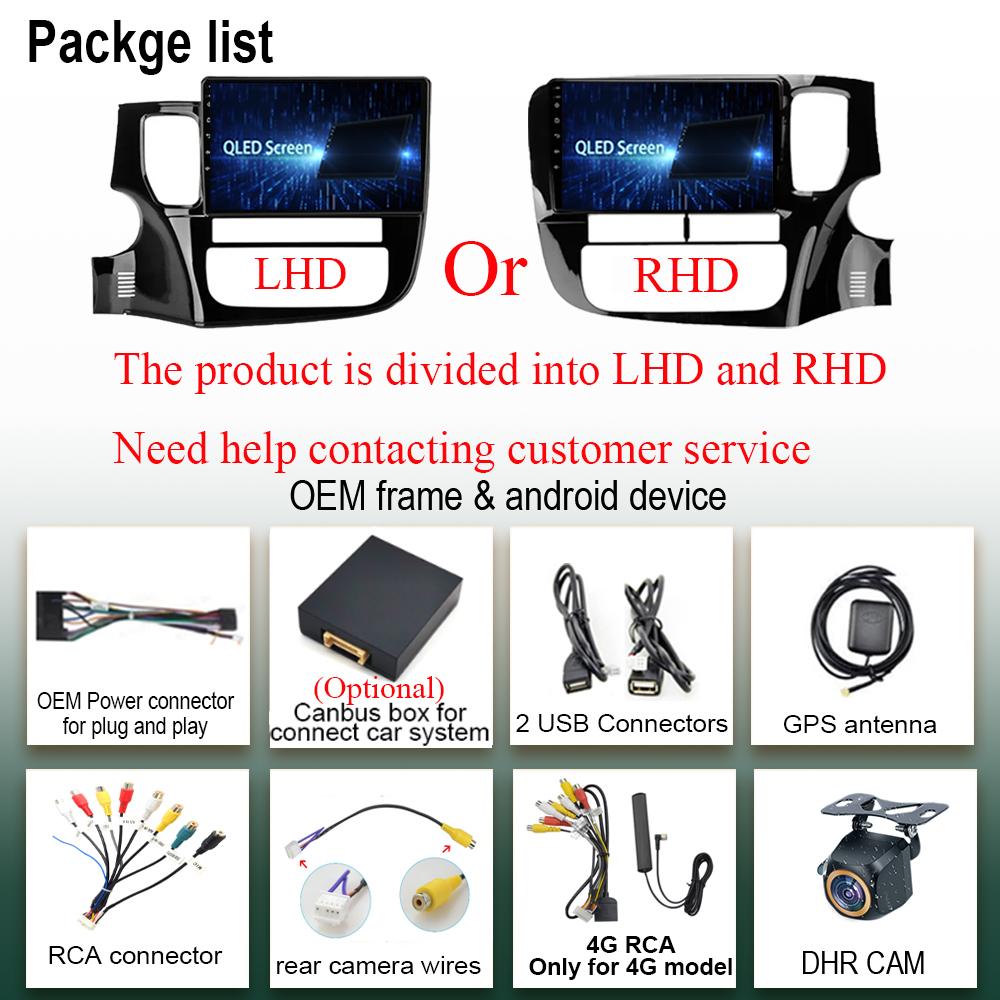 Беспроводной CarPlay Android 14 Авто Радио Для Mitsubishi Outlander 3 GF0W GG0W 2012-2018 Автомобильный Мультимедиа GPS Без Сенсорного Экрана 2din