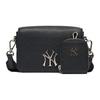 Серия Monogram NY Yankees Ретро Цветочный Принт Металлическая Сумка на Плечо Женская Сумка на Плечо Черная 3ACRS032N-50BKS