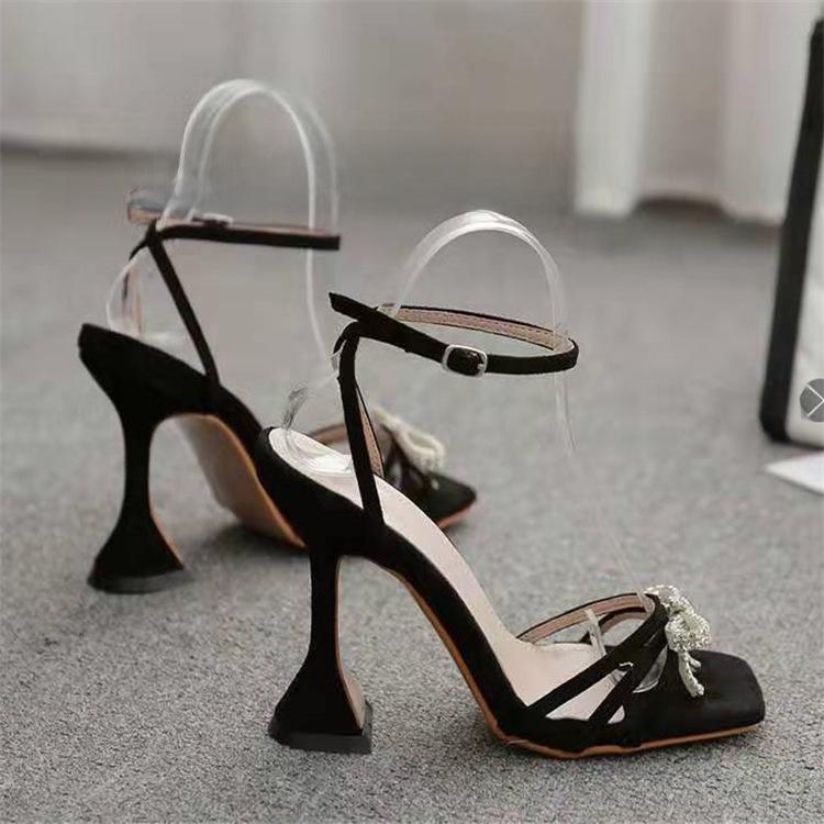 2021 Large Size Buckle Strap High Heel Women's Sandals