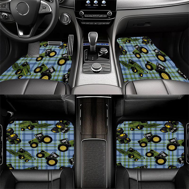 John Green Tractor Black Car Floor Mats Full Coverage All-Season Car Mats, XPE Non-Slip And Wear-Resistant Mats Suitable for SUV Interiors, Textured C