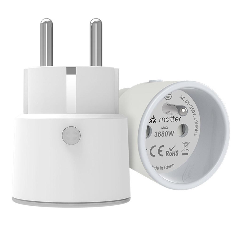 NEO NAS-WR07WM Tuya Matter WiFi Smart Plug 16A FR Plug Smart Socket with Power Metering for Apple/Google/Amazon