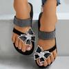 Women's Pearl-Embellished Bohemian Style Casual Sandals, Beach Wedge Slippers for Girls