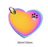 Customized Mirror Polished Hollow Paw Heart Tags Stainless Steel Pendants For DIY Personalized ID/Name/Logo/Text Jewelry