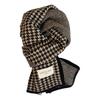 Men Women Scarf Japanese Style Plaid Pattern Long Style Wrap Autumn Winter Thermal Insulation Knitting Scarf Daily Wear