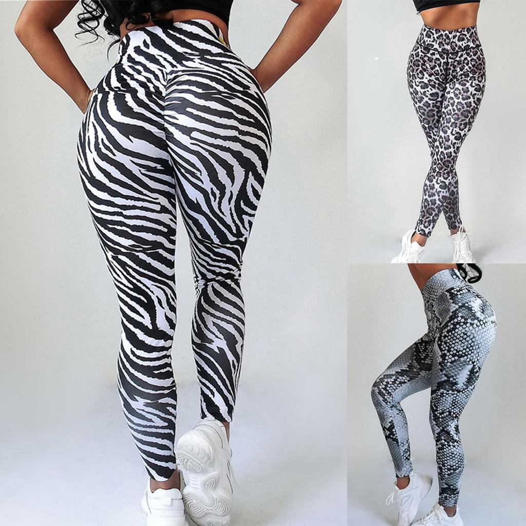 Женские обтягивающие эластичные брюки для йоги с высокой талией и подъемом бедер, леггинсы