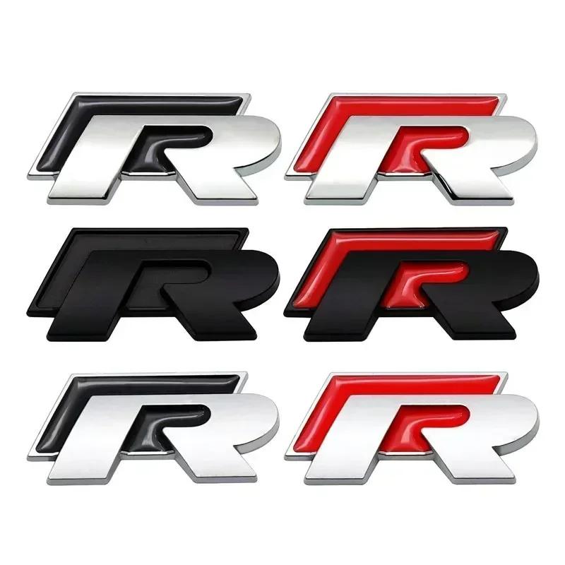 3D Metal R logo Sticker Car Rear Trunk Body Emblem Sticker For VW Golf 5 6 7 MK7 MK6 Polo Jetta Scirocco Beetle Passat Tiguan zd0